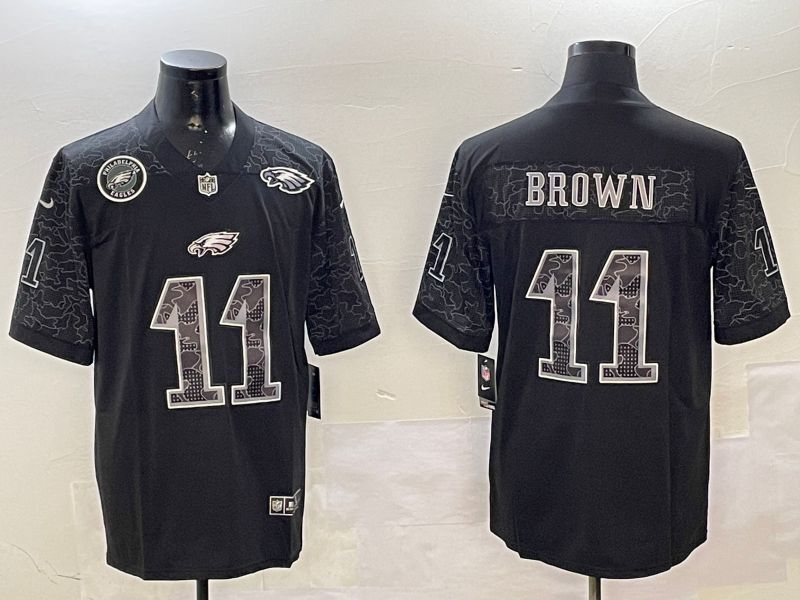 Men Philadelphia Eagles #11 Brown Black 2025 Nike Vapor Limited NFL Jersey style 5->philadelphia eagles->NFL Jersey